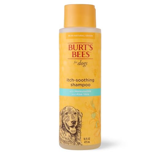 Burt's Bees Dog Shampoo - Itch Relief with Honeysuckle & Aloe Vera, Fragrance Free - 16 Fl Oz