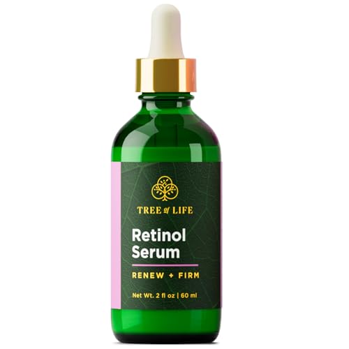 Tree of Life Retinol Serum - Reduces Fine Lines & Dark Spots, Hydrating for Sensitive Skin - 2 Fl Oz