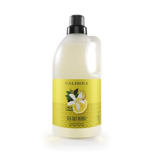 Caldrea Liquid Laundry Detergent - Removes Odors & Stains, Plant-Based, Sea Salt Neroli - 64oz