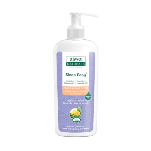 Aleva Naturals Baby Lotion - Calming Lavender & Chamomile, Ideal for Sensitive Skin - 8 Fl Oz