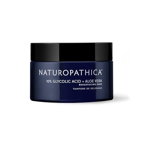 Naturopathica Glycolic Acid Exfoliating Pads - Hydrate & Even Skin Tone, 55 Pads