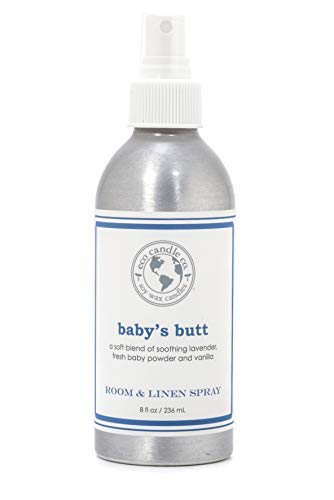 Eco Candle Co. Room & Linen Spray - Soothing Lavender, Baby Powder, Vanilla - 8 oz Recycled Bottle