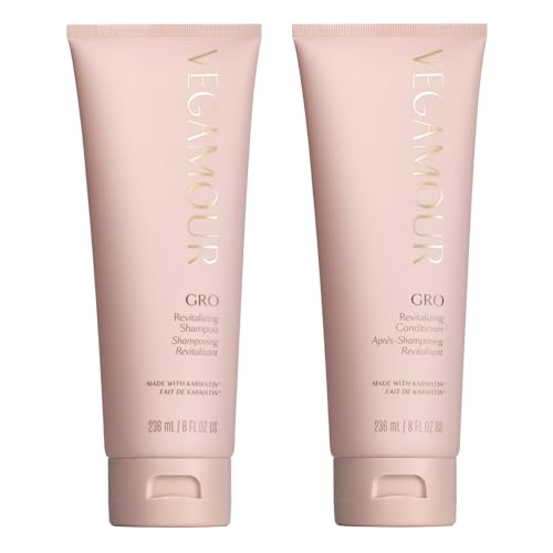 VEGAMOUR GRO Revitalizing Shampoo & Conditioner Set - Strengthens Thinning Hair, 8oz