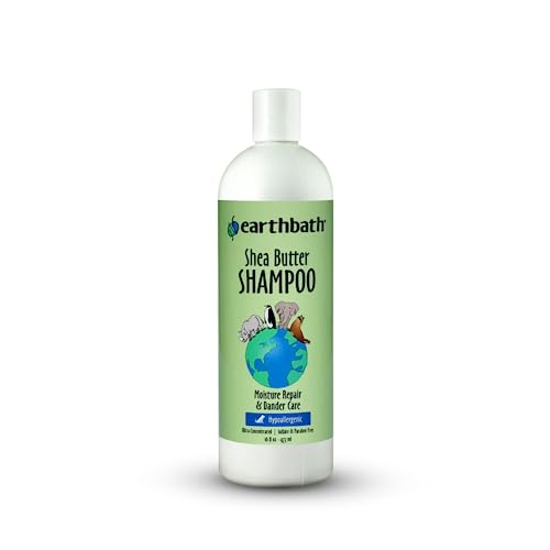 earthbath Shea Butter Dog Shampoo - Moisturizing, Hypoallergenic, Plant-Based - 16oz