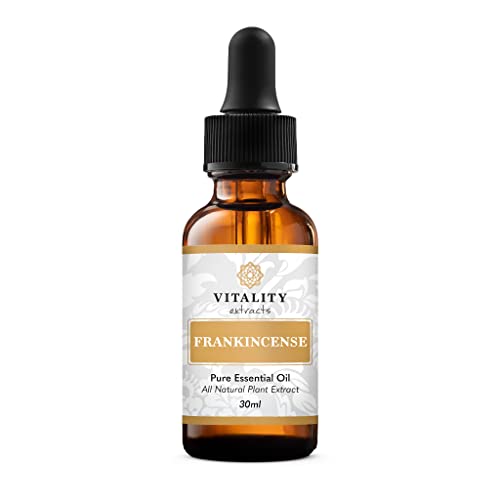 Vitality Extracts Frankincense Essential Oil - Stress Relief, Skin Care, Natural Calm - 30ml