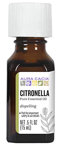 Aura Cacia Citronella Java Essential Oil - Energizing, Refreshing Aroma - 0.5 fl. oz.