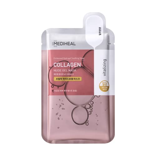 Mediheal Collagen Nude Gel Mask - Nourishing Cooling & Hydrating Care - 10 Count