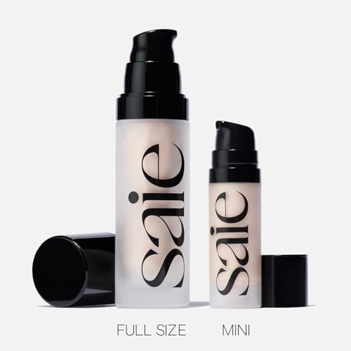 Saie Mini Glowy Super Gel - Illuminator & Makeup Primer, Hydrating with Vitamin C - 0.5 oz