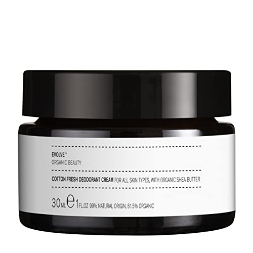 Evolve Organic Beauty Deodorant Cream - All-Day Freshness, Vegan & Aluminum-Free - 1 fl oz