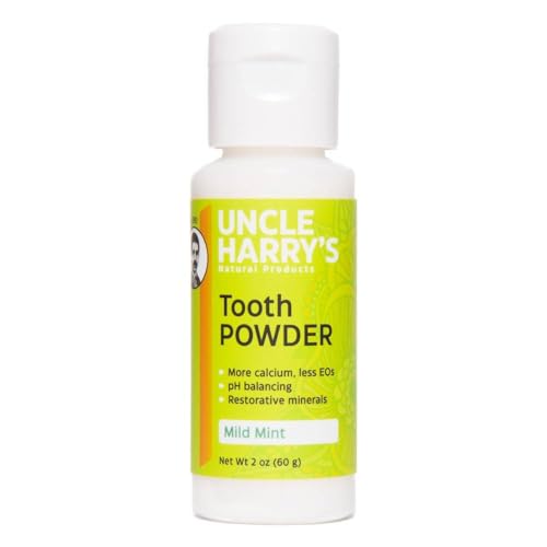 Uncle Harry's Dental Care Kit - Strengthens Teeth & Gums, Natural Ingredients - Mild Mint, 2 oz