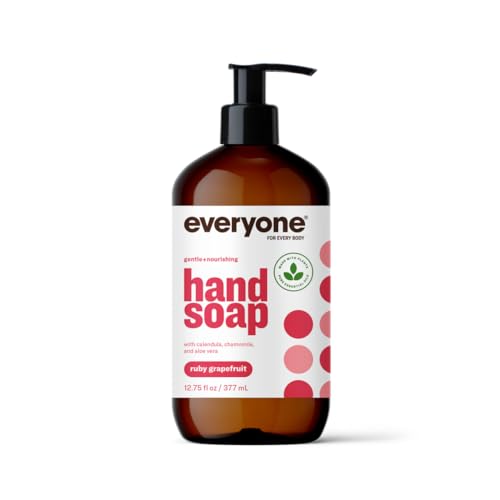Everyone Liquid Hand Soap - EWG Verified, Ruby Grapefruit Scent, Plant-Based Cleanser - 12.75oz