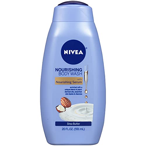 NIVEA Shea Butter Body Wash - Moisturizes with Plant Oils & Essential Skin Lipids - 20 Fl Oz