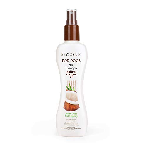 BioSilk for Dogs Waterless Shampoo - Restores Moisture, Organic Coconut Oil - 8oz