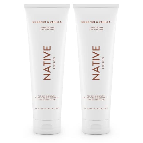 Native Body Lotion - Deeply Moisturizes with Coconut & Vanilla, Non-Greasy Formula - 12 fl oz