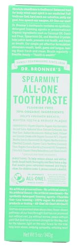 Dr. Bronner’s Toothpaste - Organic & Fair Trade, Fluoride-Free, Spearmint Flavor - 5oz