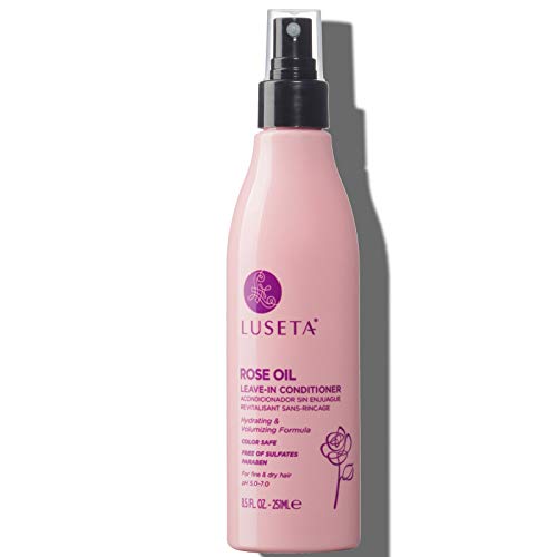 Luseta Rose Oil Leave-in Conditioner - Moisturizes, Adds Volume, Silicone-Free - 8.5 Fl Oz
