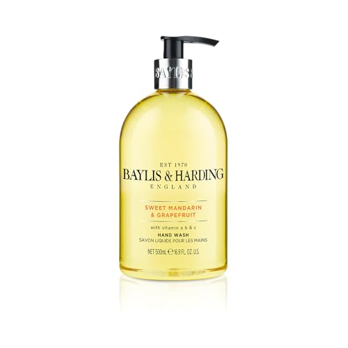 Baylis & Harding Liquid Hand Soap - Uplifting Sweet Mandarin & Grapefruit, Vegan - 16.9oz