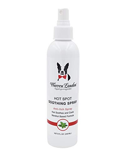Warren London Dog Flea and Tick Spray - Soothing Relief for Itchy Skin, Made in USA - 8oz