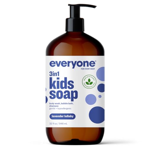 Everyone 3-in-1 Kids Soap - Calming Lavender, EWG Verified, 100% Recycled Packaging - 32oz