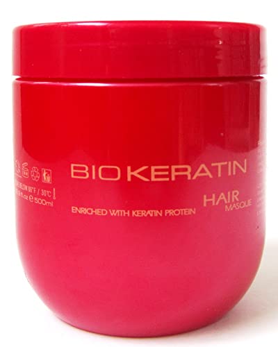 Bio Keratin Luxury Hair Mask - Smooths & Repairs Dry, Frizzy Hair, 16.9 fl. oz (500ml)