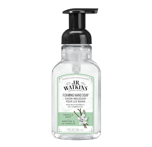J.R. Watkins Foaming Hand Soap - Softening Formula, Vanilla Mint Scent - 9 fl oz
