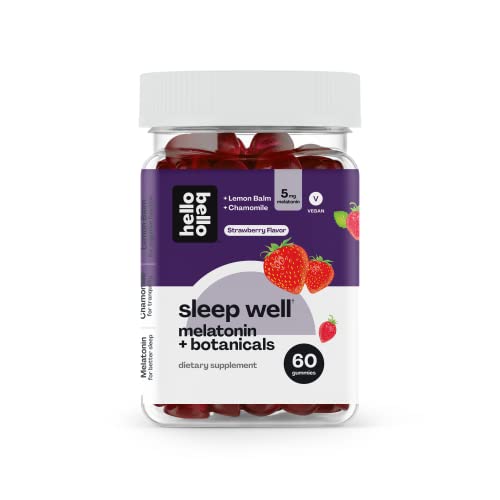 Hello Bello Melatonin Gummies - Vegan Sleep Support with Chamomile & Passionflower - 60 Count