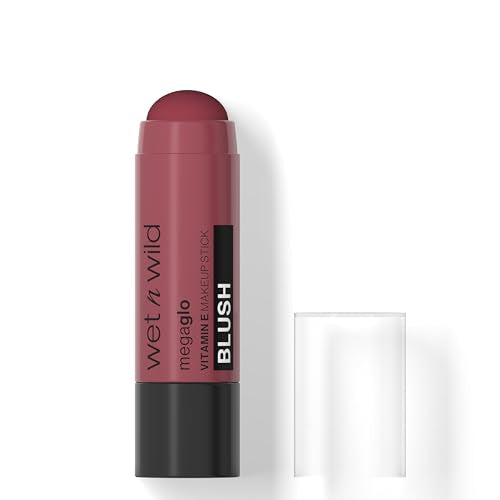 wet n wild Mega Glo Makeup Stick - Buildable Color, Vitamin E Enriched, Versatile Use - Dusty Pink