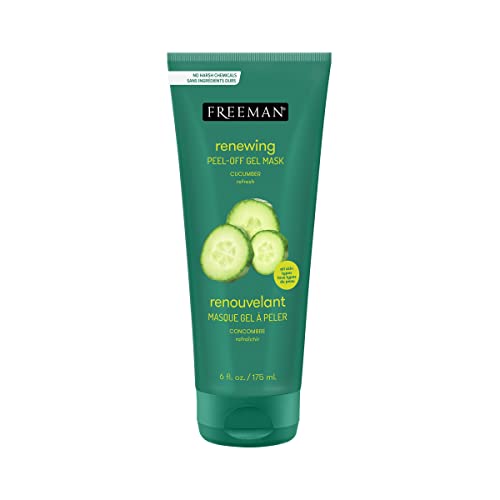 Freeman Cucumber Peel-Off Gel Facial Mask - Refreshes & Soothes Skin, Cruelty-Free - 6 fl. oz.