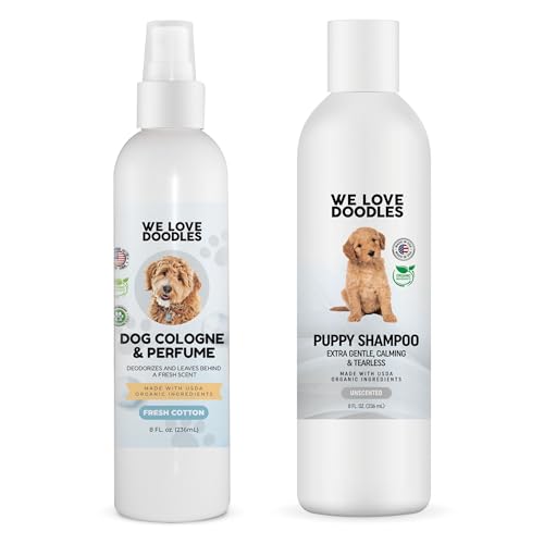 We Love Doodles Dog Shampoo & Conditioner - Organic Oatmeal & Lavender, Moisturizes Skin - 16oz