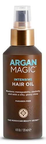 Argan Magic Intensive Hair Oil - Restores Manageability, Adds Shine, Paraben & Cruelty Free - 4oz