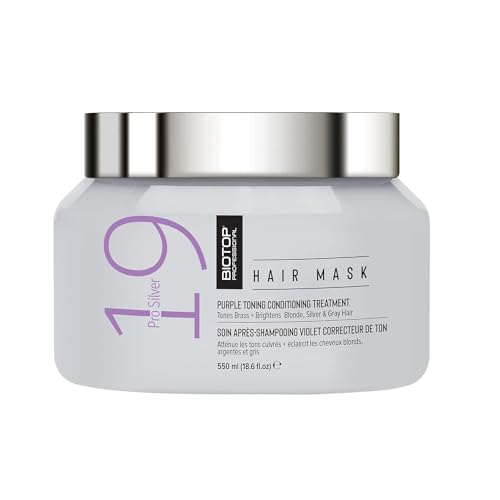 Biotop Professional 19 Pro Silver Hair Mask - Moisturizes & Eliminates Brassiness - 18.6 oz
