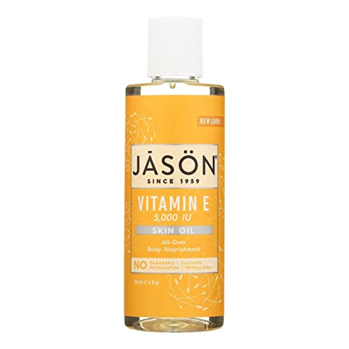 Jason Natural Cosmetics Body Oil - Nourishing Vitamin E & 5 Essential Oils, 4oz