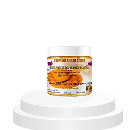 Quality Seamoss Body Scrub - Exfoliating Turmeric & Kojic for Radiant Skin, 12oz