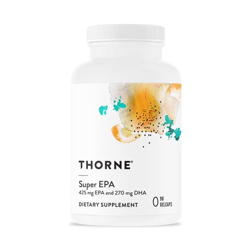 THORNE Super EPA Omega-3 Supplement - Supports Brain, Heart, Joints, Skin - 90 Gelcaps