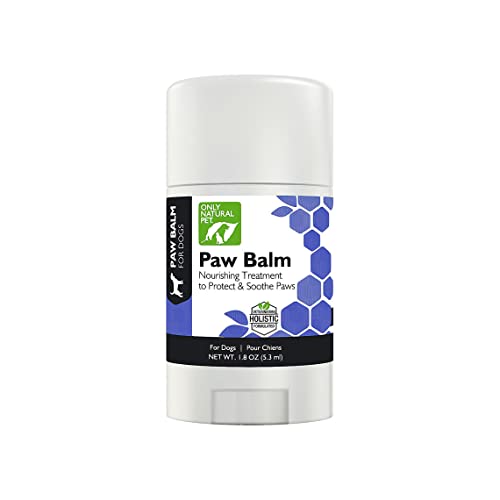 Only Natural Pet Paw Balm - Moisturizes, Protects & Soothes with Calendula - 2.5oz Stick