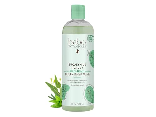 Babo Botanicals Eucalyptus Remedy - Soothing 2-in-1 Bubble Bath & Wash, EWG Verified - 12oz