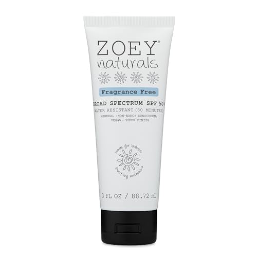 Zoey Naturals SPF 50+ Sunscreen for Kids - Broad-Spectrum, Reef-Safe, Water-Resistant - 3oz