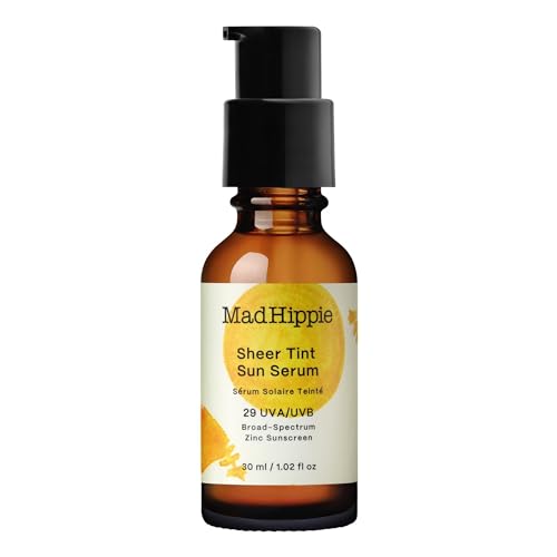 Mad Hippie Sheer Tint Sun Serum - SPF 29 Protection with Vitamin C & Hyaluronic Acid - 1.02 Oz