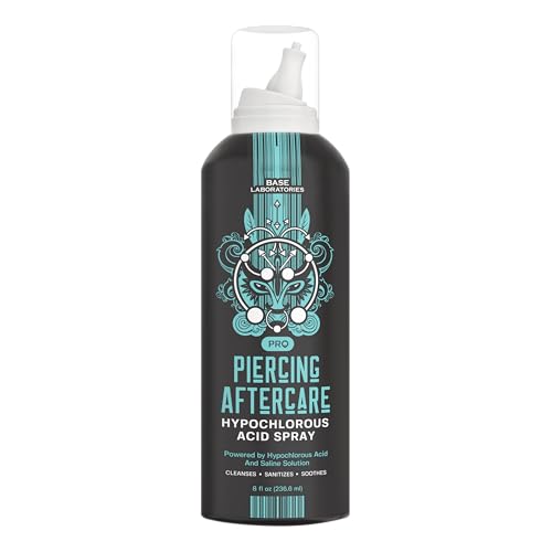 BASE LABORATORIES Hypochlorous Acid Spray - Rapid Healing for Piercings & Wounds - 8oz