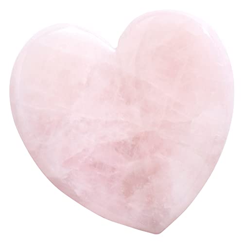 KORA Organics Rose Quartz Gua Sha - Depuffing & Lifting Tool, Certified Organic - Heart Shape