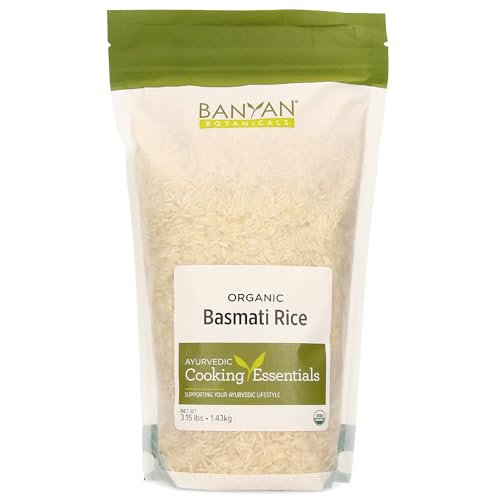 Banyan Botanicals Organic Basmati Rice - Nutritious, Aromatic, Easy to Digest - 3.15 lbs