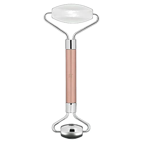 REAL TECHNIQUES Cryo Sculpt Facial Roller - Reduces Puffiness, 100% Cruelty Free, Pink - 1 Count