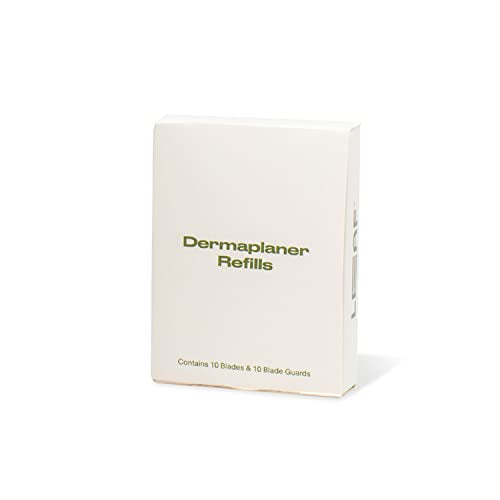 Leaf Shave Dermaplaner Refills - Zero-Waste Steel Blades & Guards, 10-Count Set