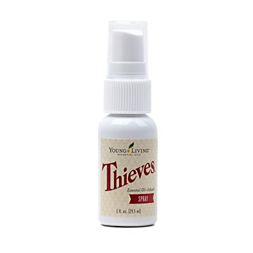 Young Living Thieves Spray - Natural Disinfectant, Refreshing Aroma - 1 oz Travel Size