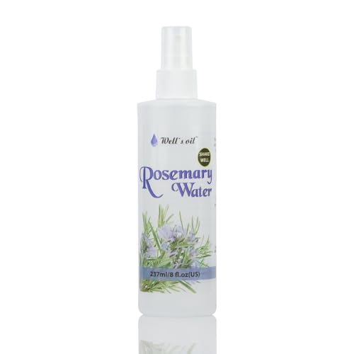 Well's Rosemary Water Mist - Hydrating & Soothing for Skin & Hair Care - 8 fl. oz.