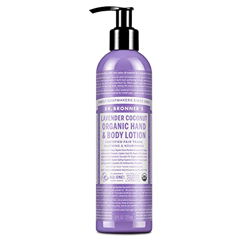 Dr. Bronner's Organic Body Lotion - Nourishing Lavender Coconut, Vegan, Non-GMO - 8oz