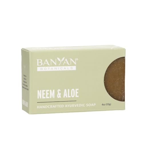 Banyan Botanicals Neem & Aloe Bar Soap - Calming for Sensitive Skin, Organic Ingredients - 4 oz
