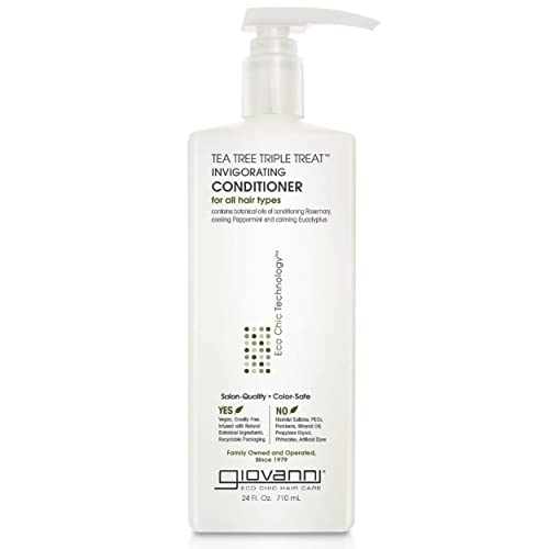 GIOVANNI Tea Tree Triple Treat Conditioner - Moisturizes & Alleviates Flaking Scalp - 24 oz