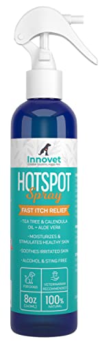 Innovet Hotspot Spray for Dogs - Fast Itch Relief, Alcohol-Free, Gentle on Skin - 8 oz