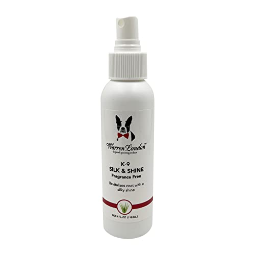 Warren London K9 Silk & Shine Dog Conditioner - Nourishing, Fragrance-Free, Spray - 4oz